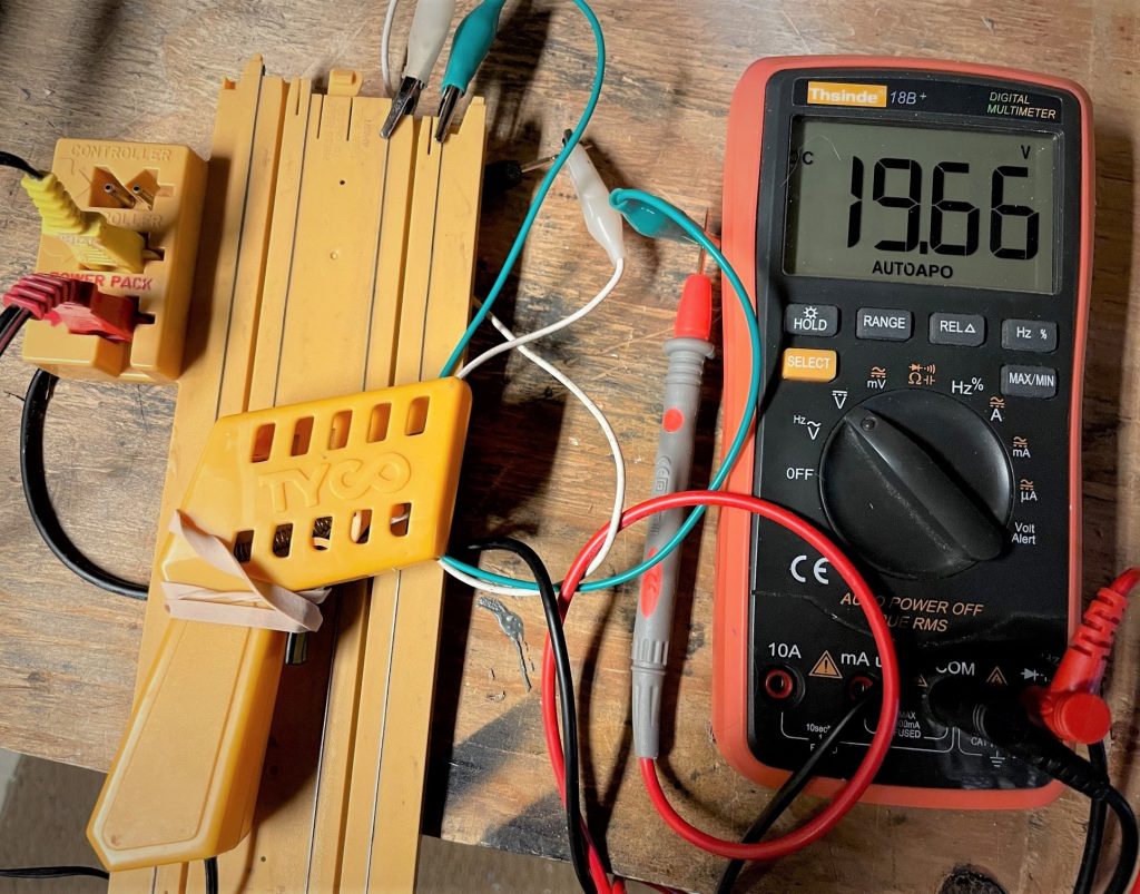 slot car trigger power check, power on