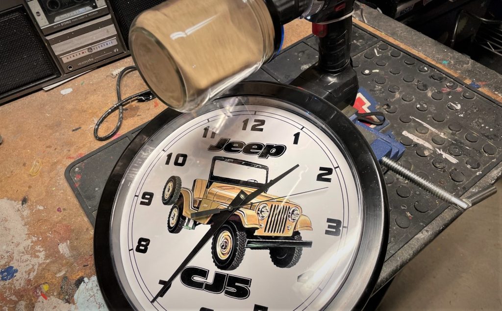Homemade drill-powered parts tumbler in action, 1:35