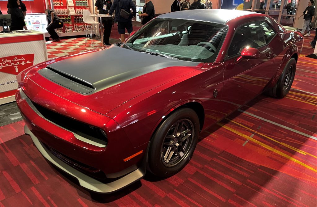dodge demon srt late model on display