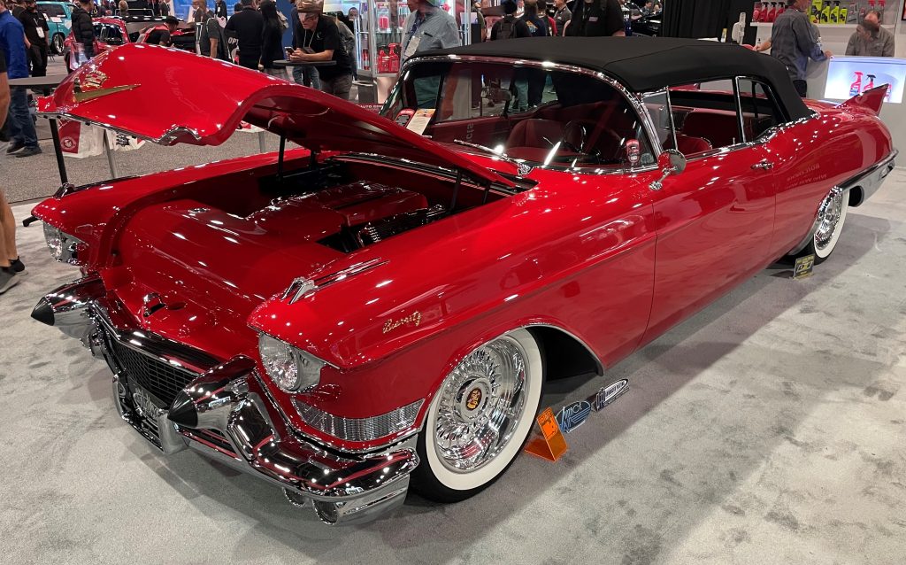 vintage Cadillac Biarritz convertible on display
