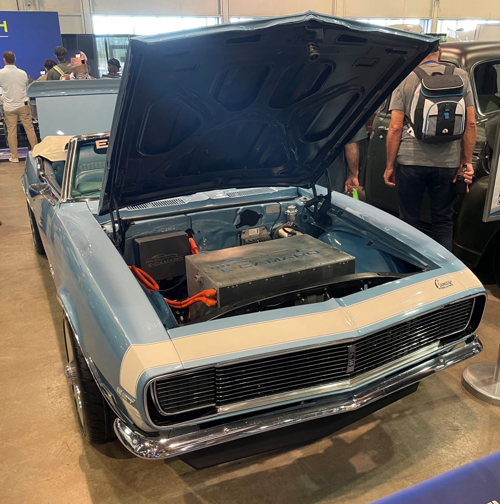 1968 chevy camaro ev conversion with electric motor
