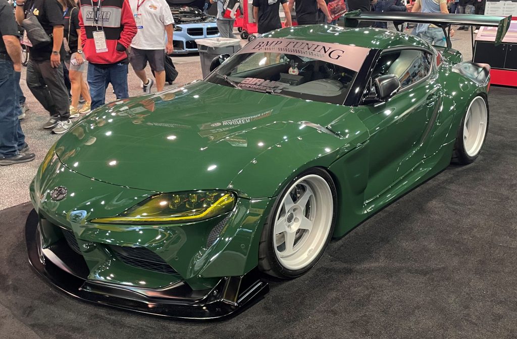 green toyota supra custom