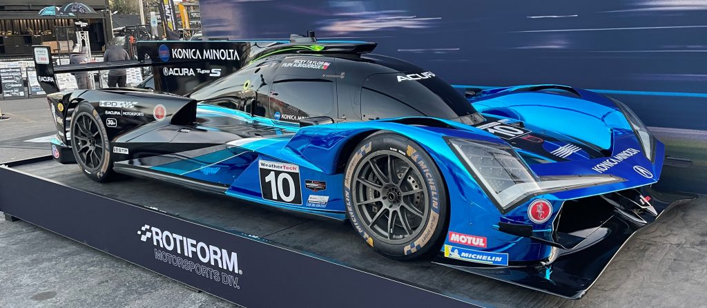 acura alms konica minota race car driven by ricky taylor