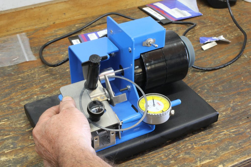 using a professional piston ring gap filer