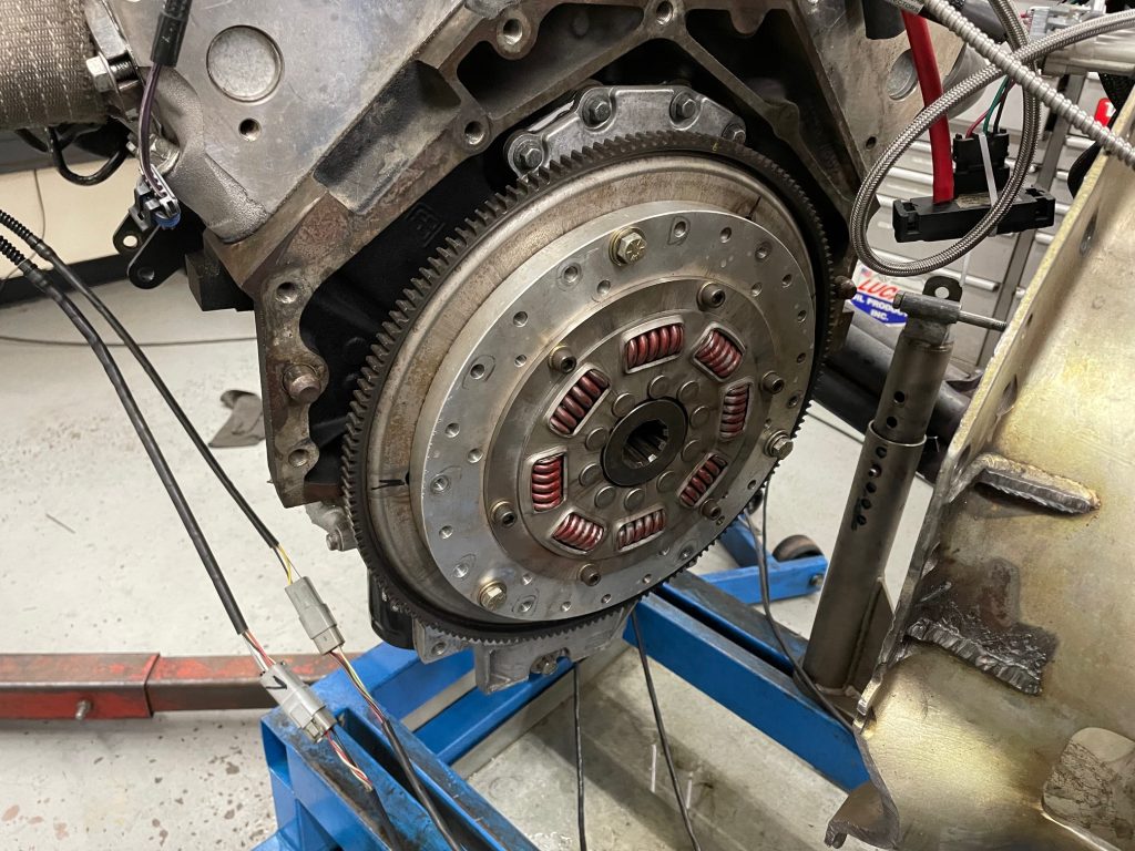 flexplate installed on an engine