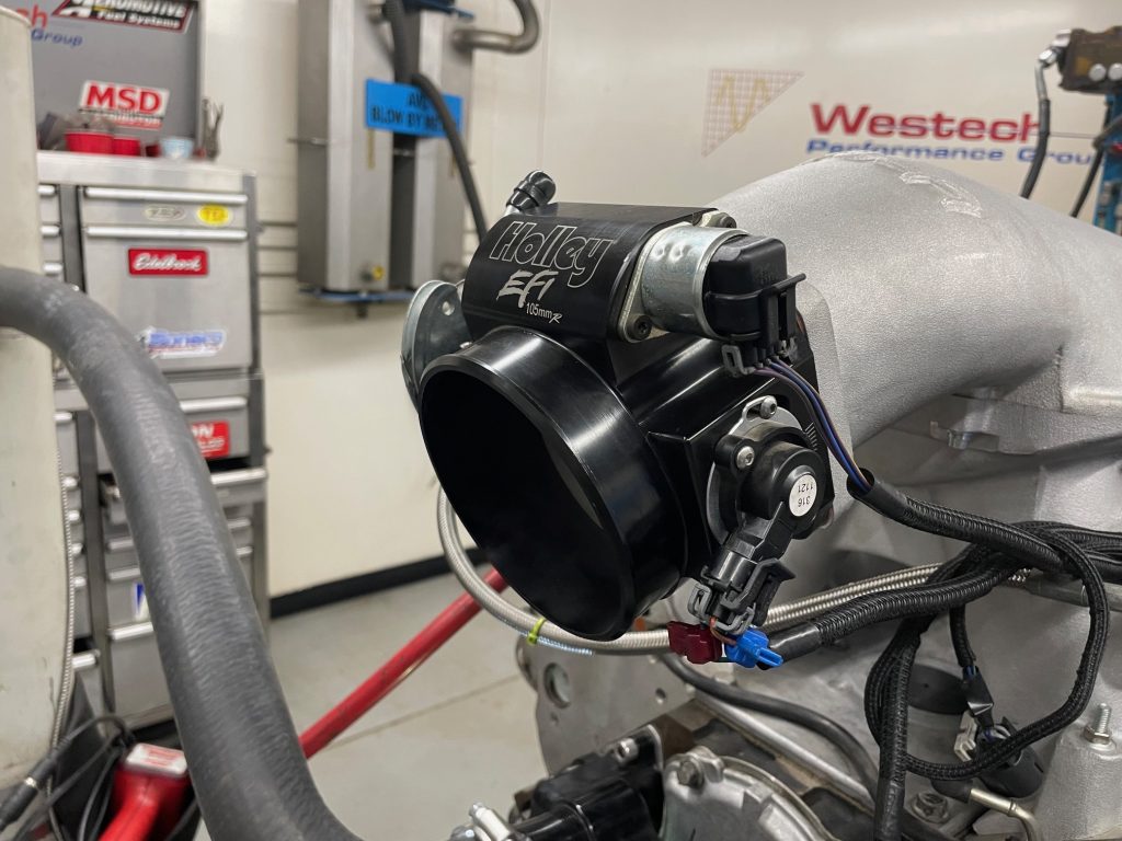 holley efi throttle body installed