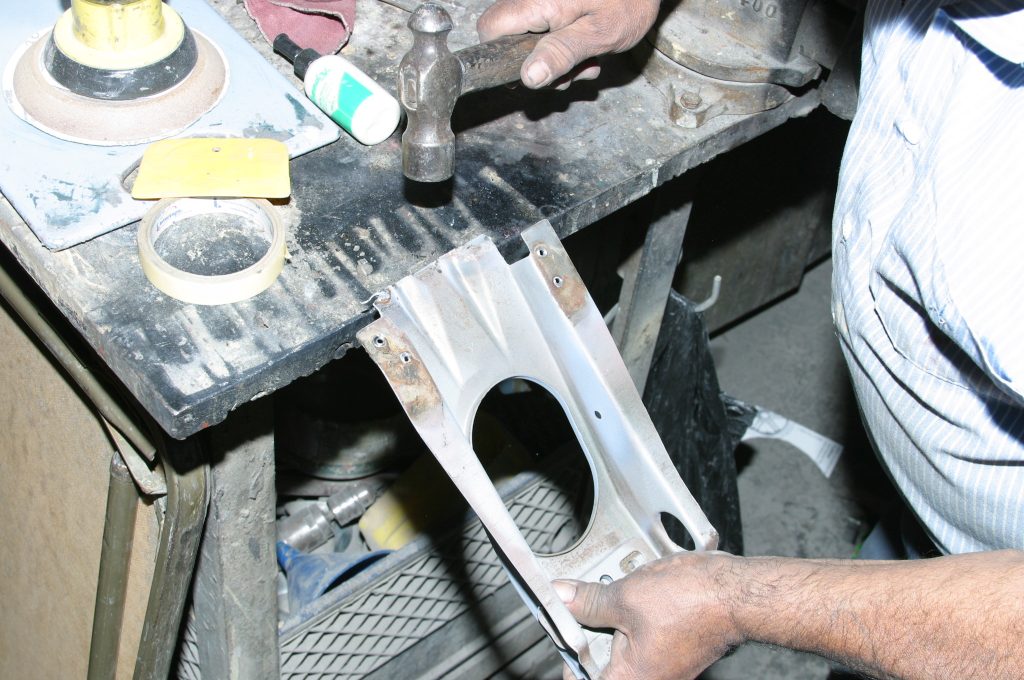 using a hammer to form sheetmetal
