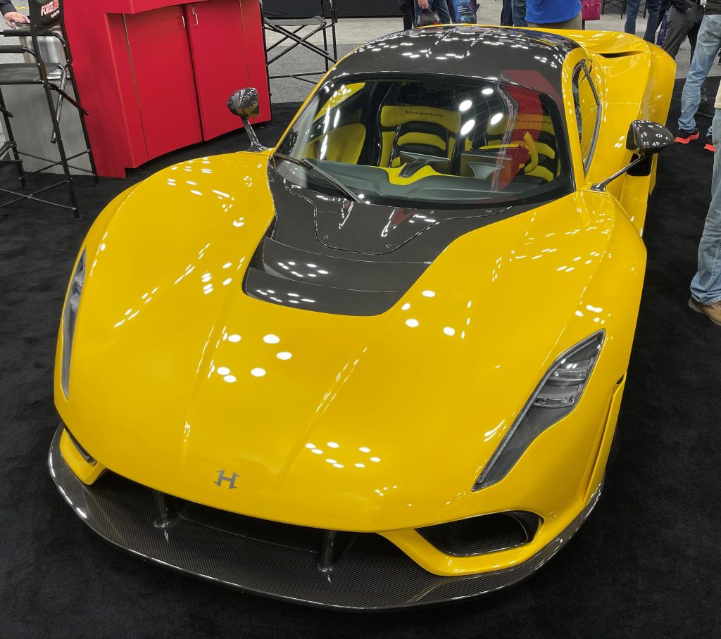 hennessey venom supercar on display