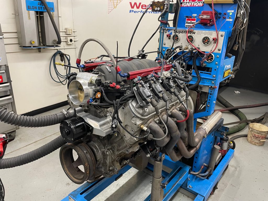 ls engine on a dyno test run