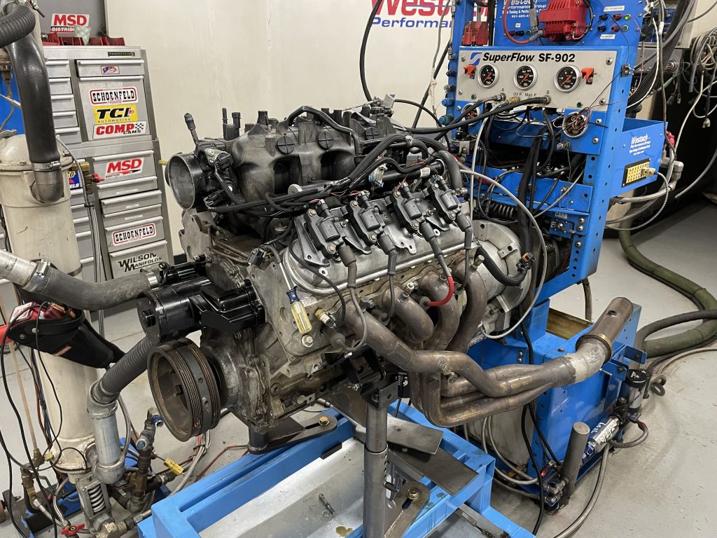 ls engine on a dyno test run