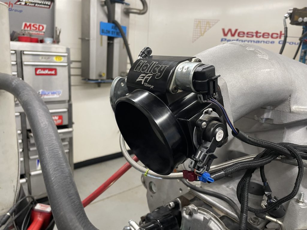 holley efi throttle body installed