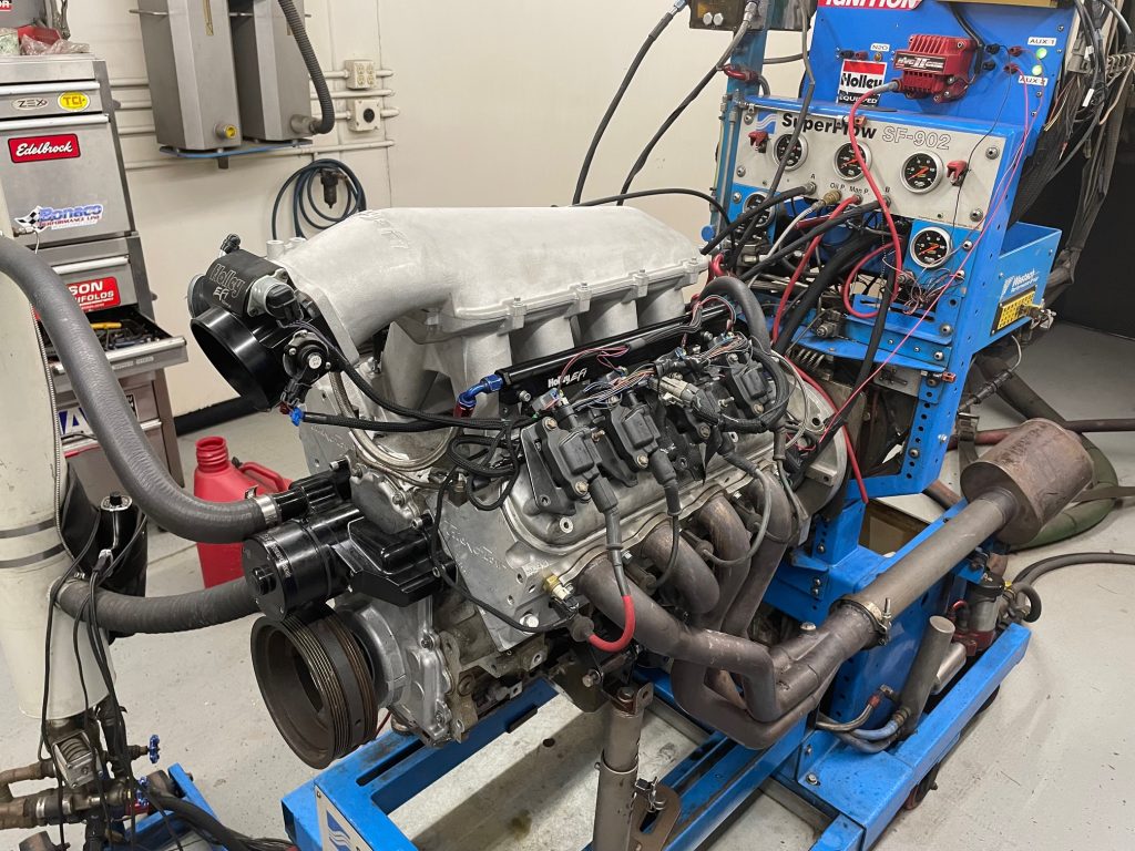 ls engine on a dyno test run