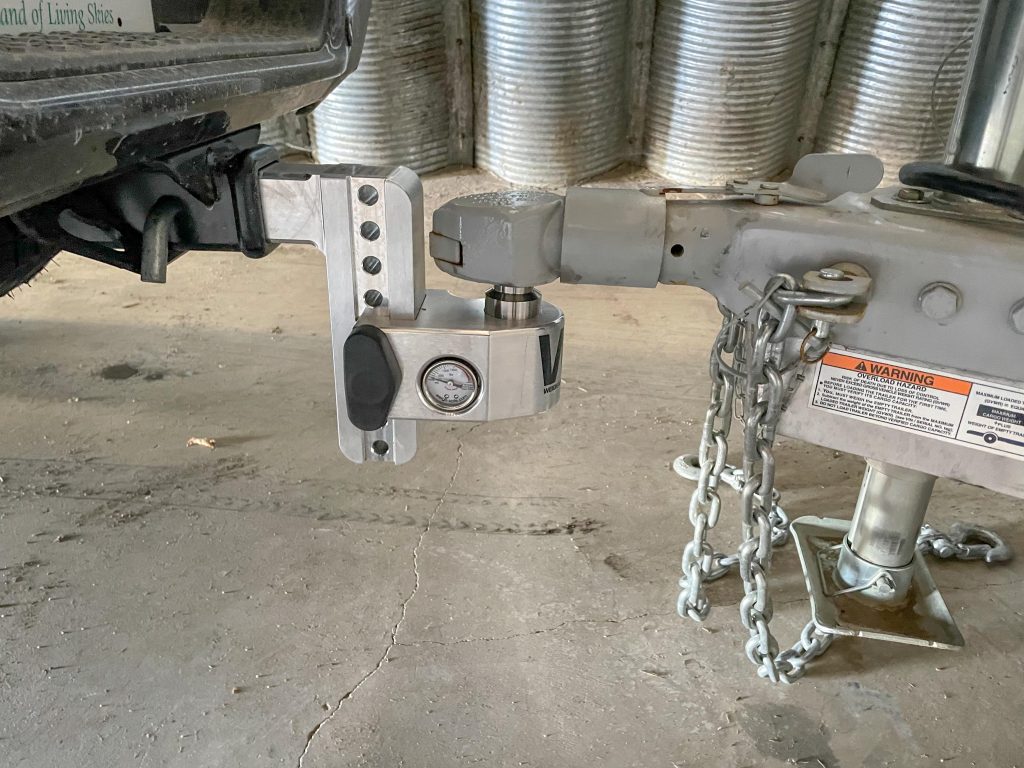 close up of a trailer hitch