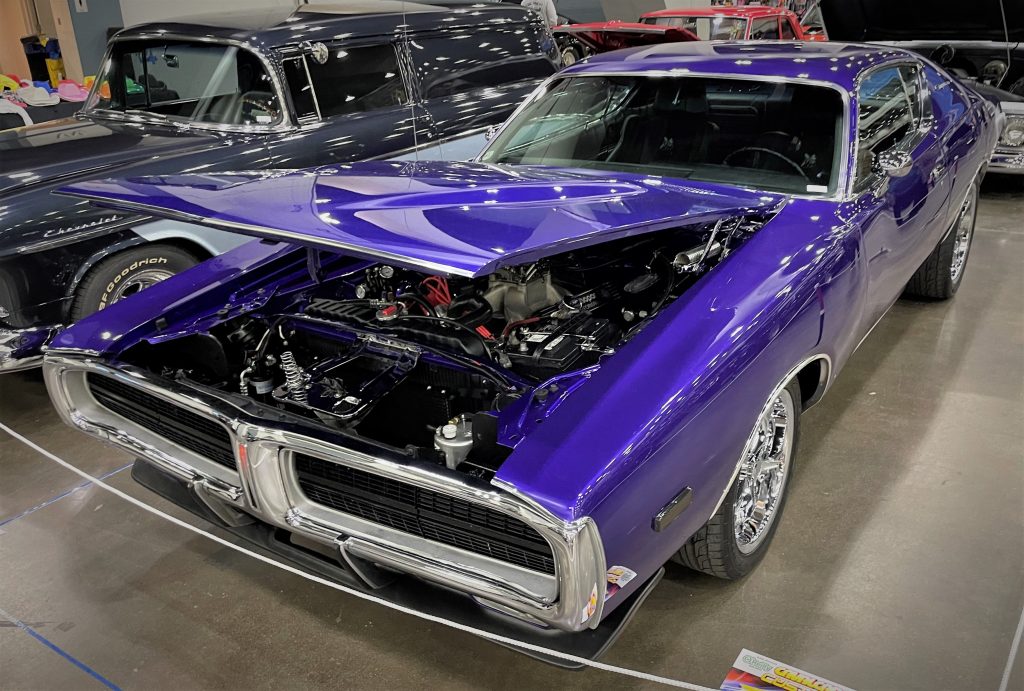 purple 1972 dodge charger