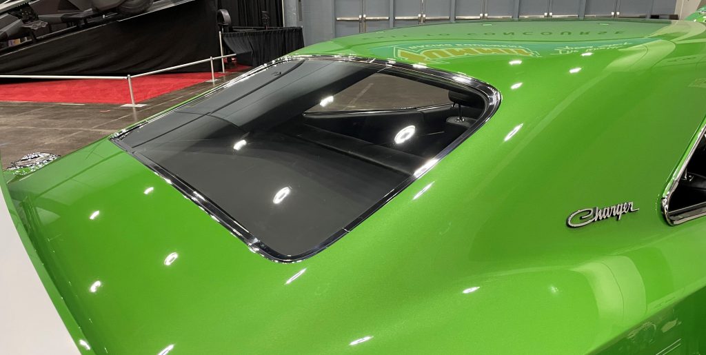 smoothed flush backglass on a dodge charger daytona