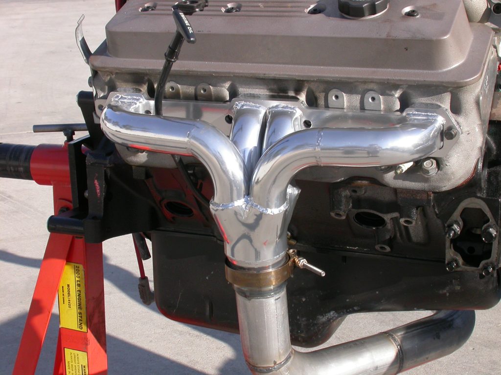 custom turbo header for a small block chevy