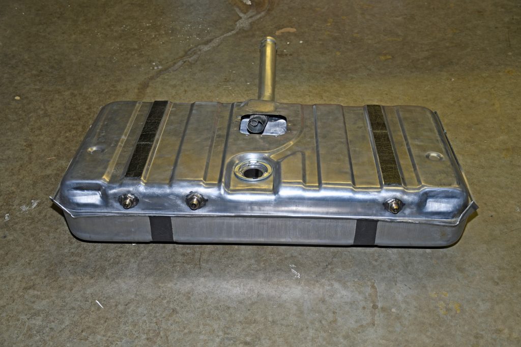 fuel tank with hole cut for fuel pump