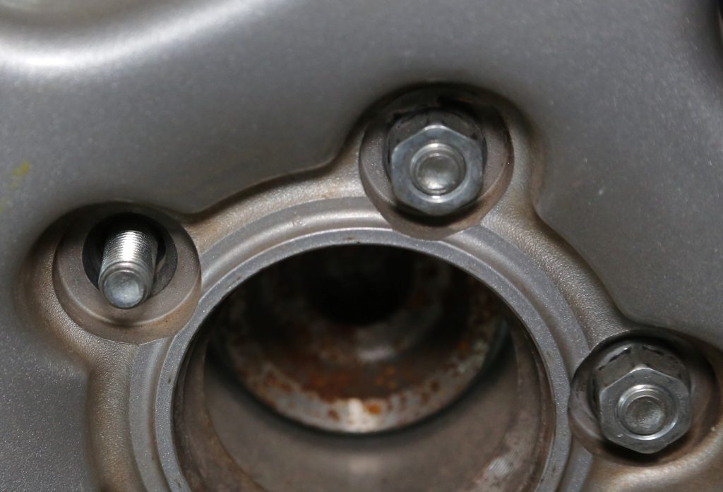 close up of lug nuts on a custom wheel