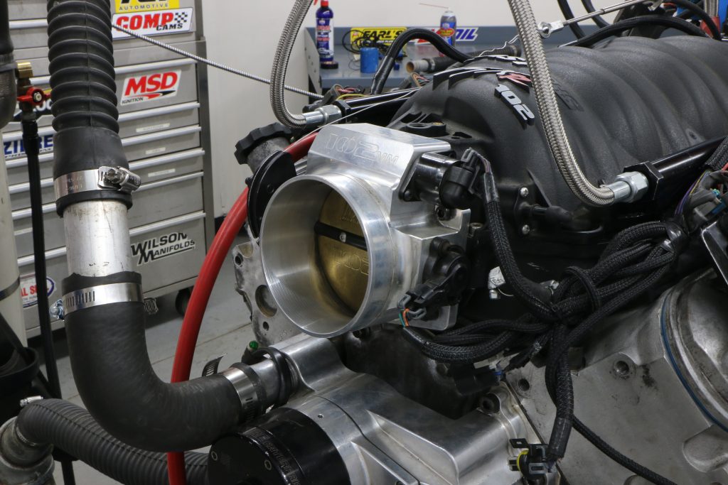 mouth of an ls engine throttle body