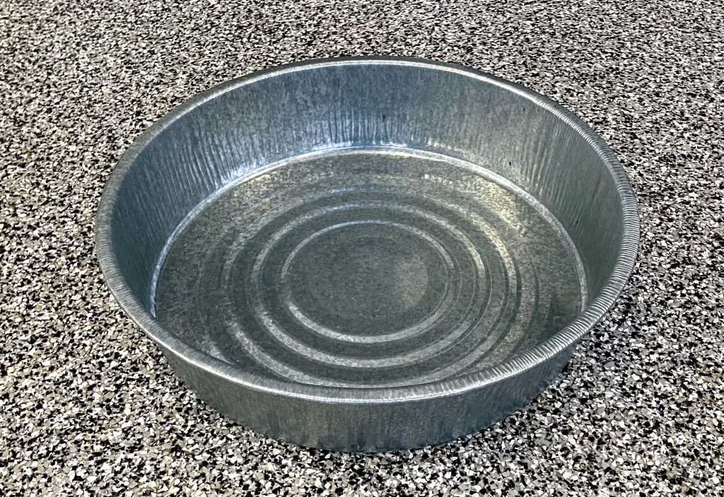 large basic metal oil drain pan