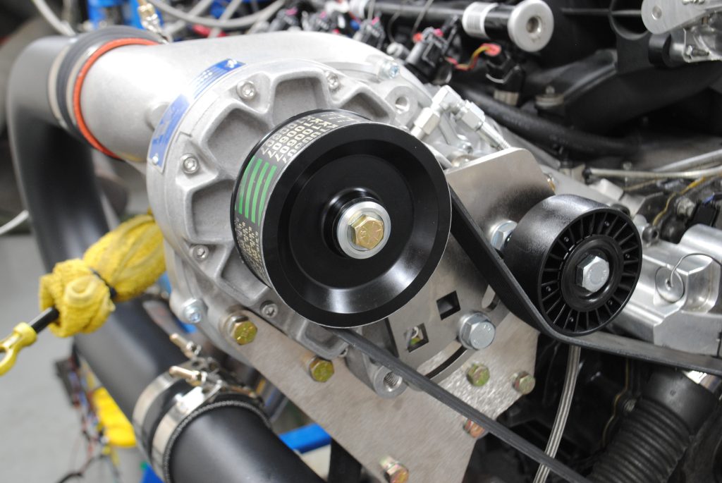 pulley on a centrifugal supercharger