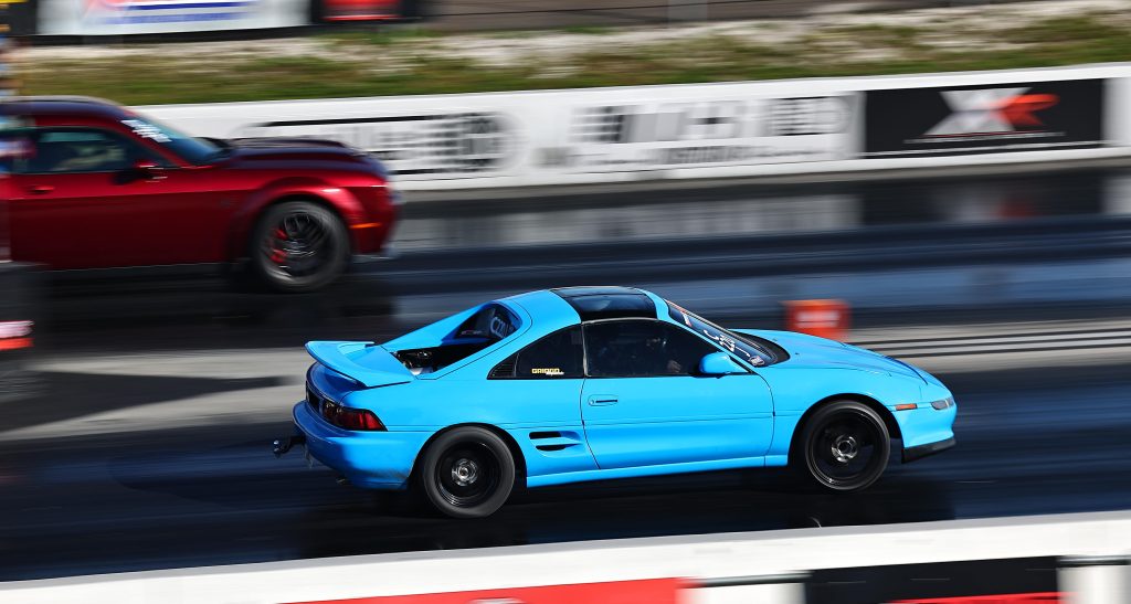 toyota MR2 at dragstrip