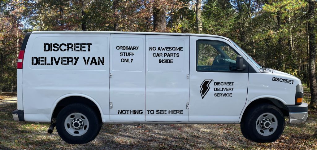 white delivery van