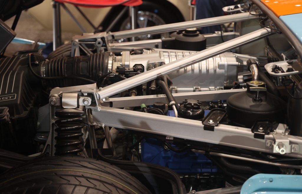 engine and transaxle in a 2006 ford gt supercar
