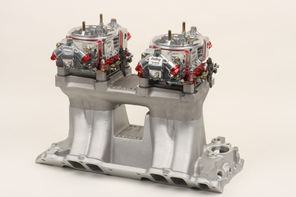 Holley Ultra XP Carburetors and Weiand Hi-Ram Intake Manifold on Mike Mavrigian 540 CID Big Block Chevy