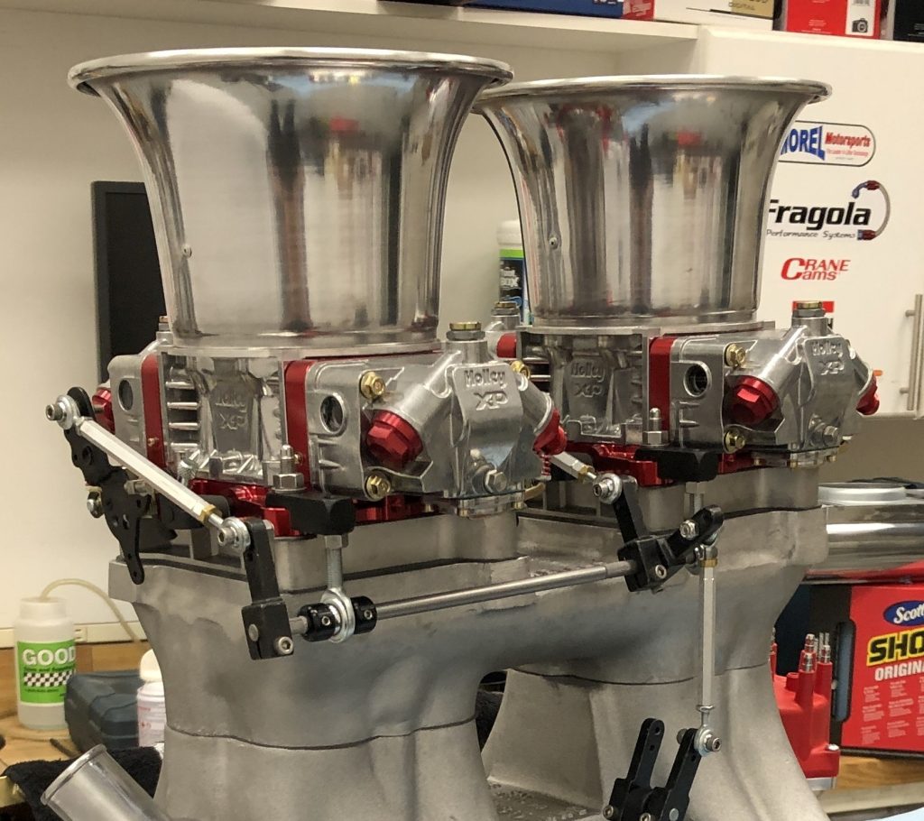 Mr. Gasket Velocity Stacks on Mike Mavrigian 540 CID Big Block Chevy