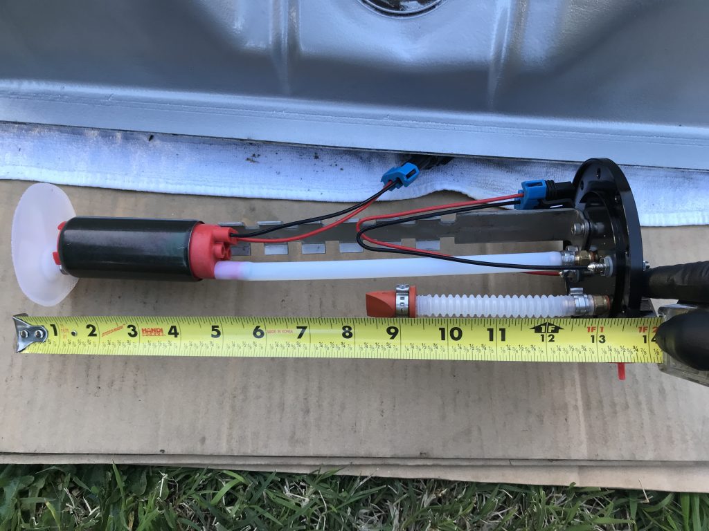 overall measurement for an in-tank fuel pump