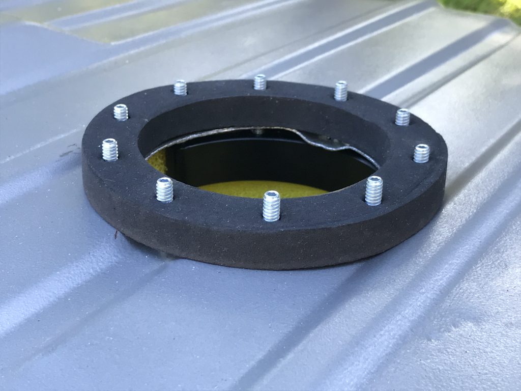 foam gasket surrounding an in-tank fuel pump hole