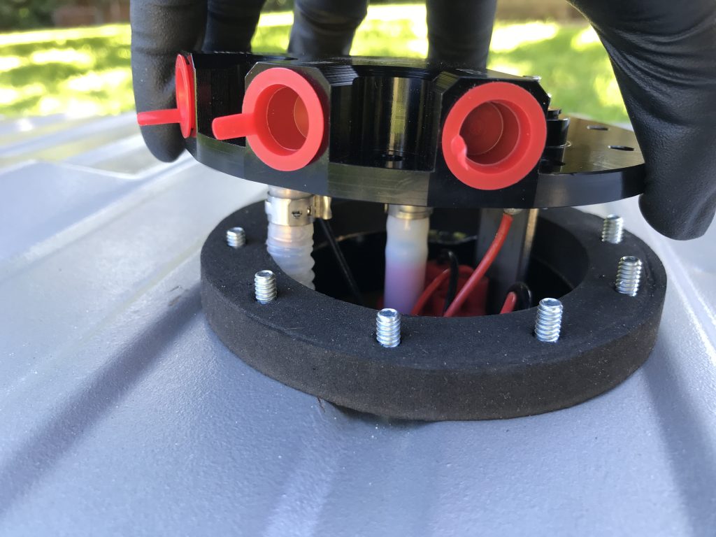 dropping a fuel pump into a fuel tank