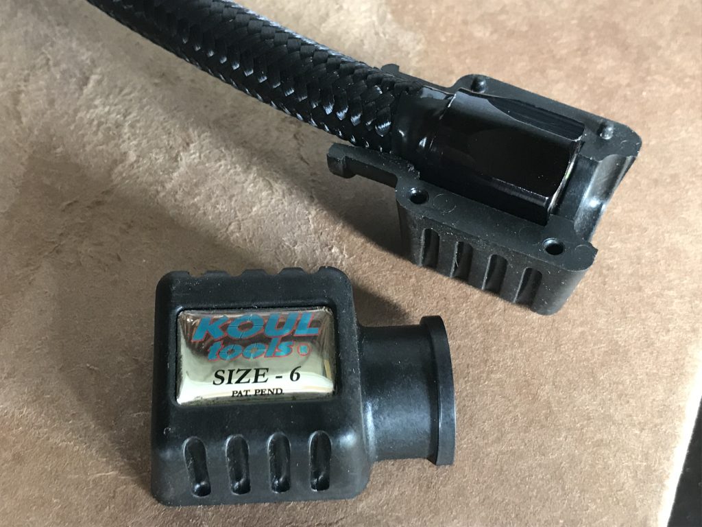 installing fuel plumbing line fittings with Koul Tools die