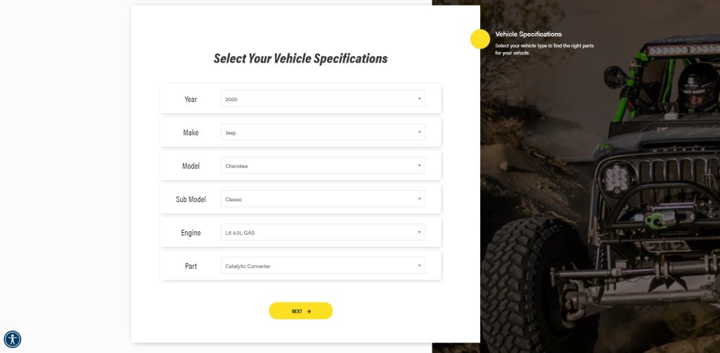 web drop down menu screenshot