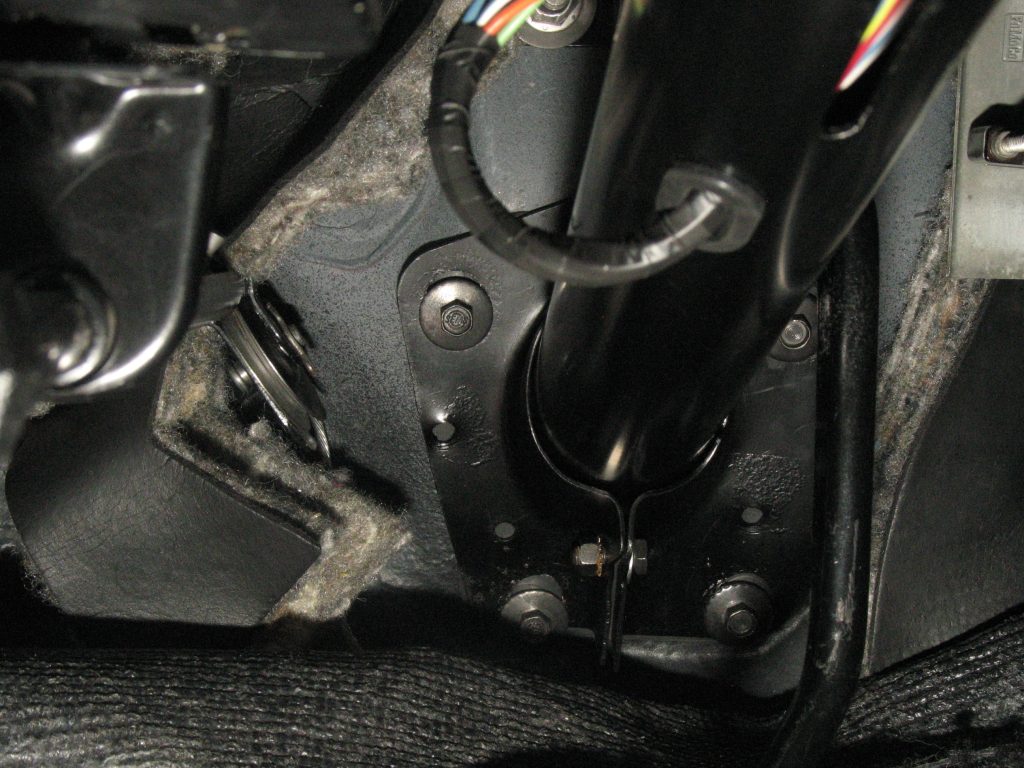 Installing factory steering column firewall flange