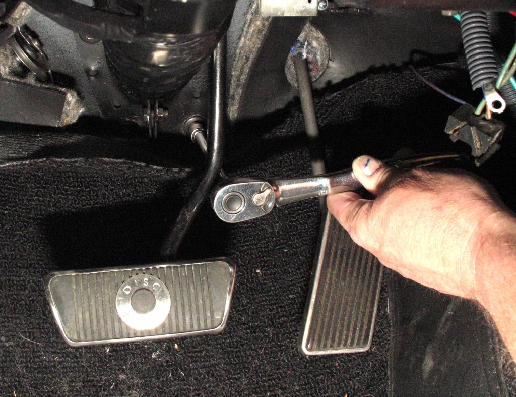 Removing steering column firewall flange