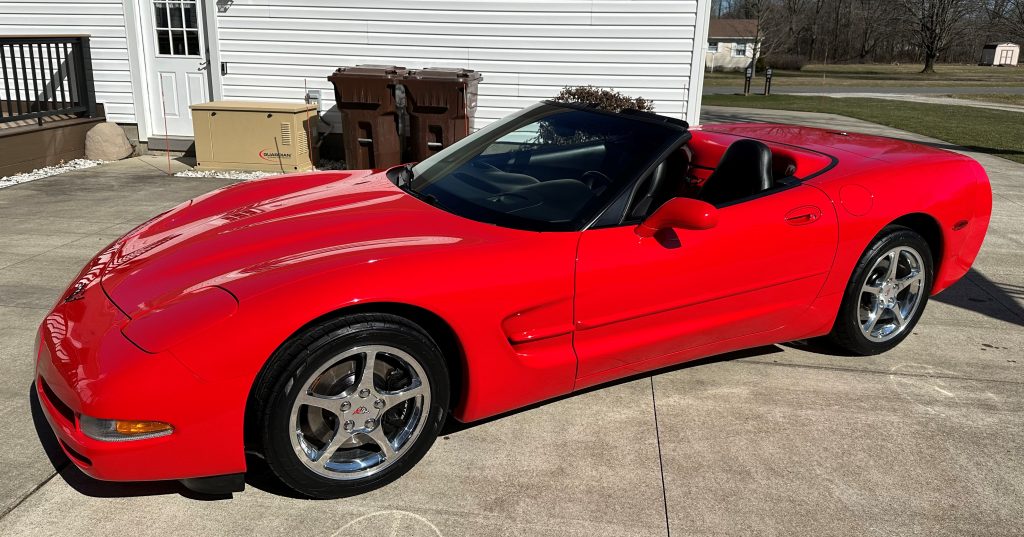 Freshly Detailed Red C5 Corvette in Driveway