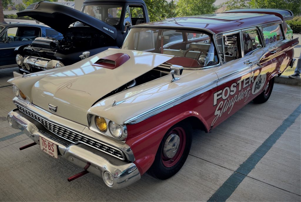 1959 ford station wagon NHRA drag race push car