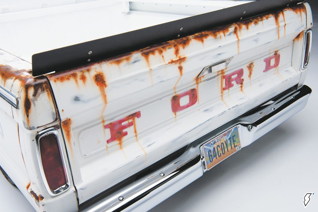 vintage weathered truck tailgate