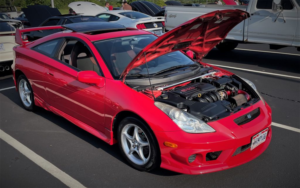 Red T230 7th-gen Toyota Celica GTS Coupe