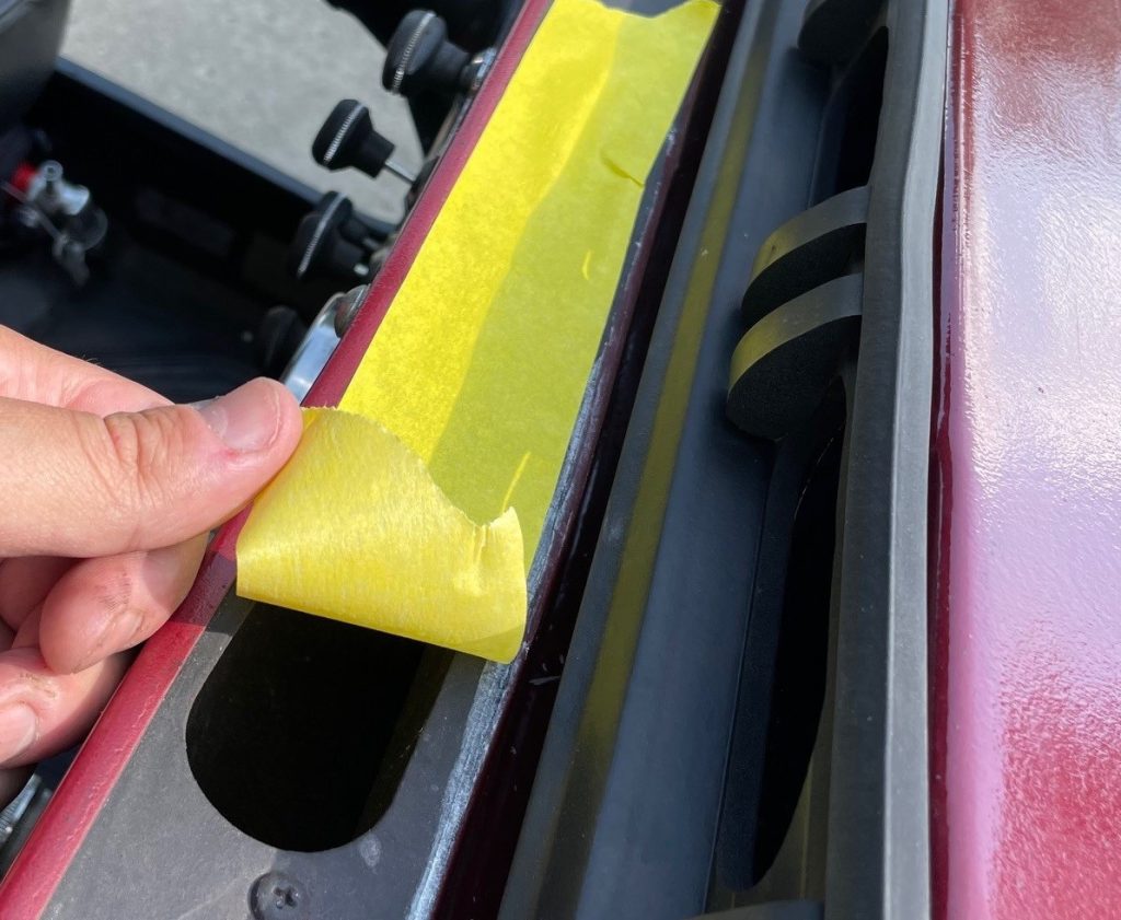 masking tape placed over vent ports
