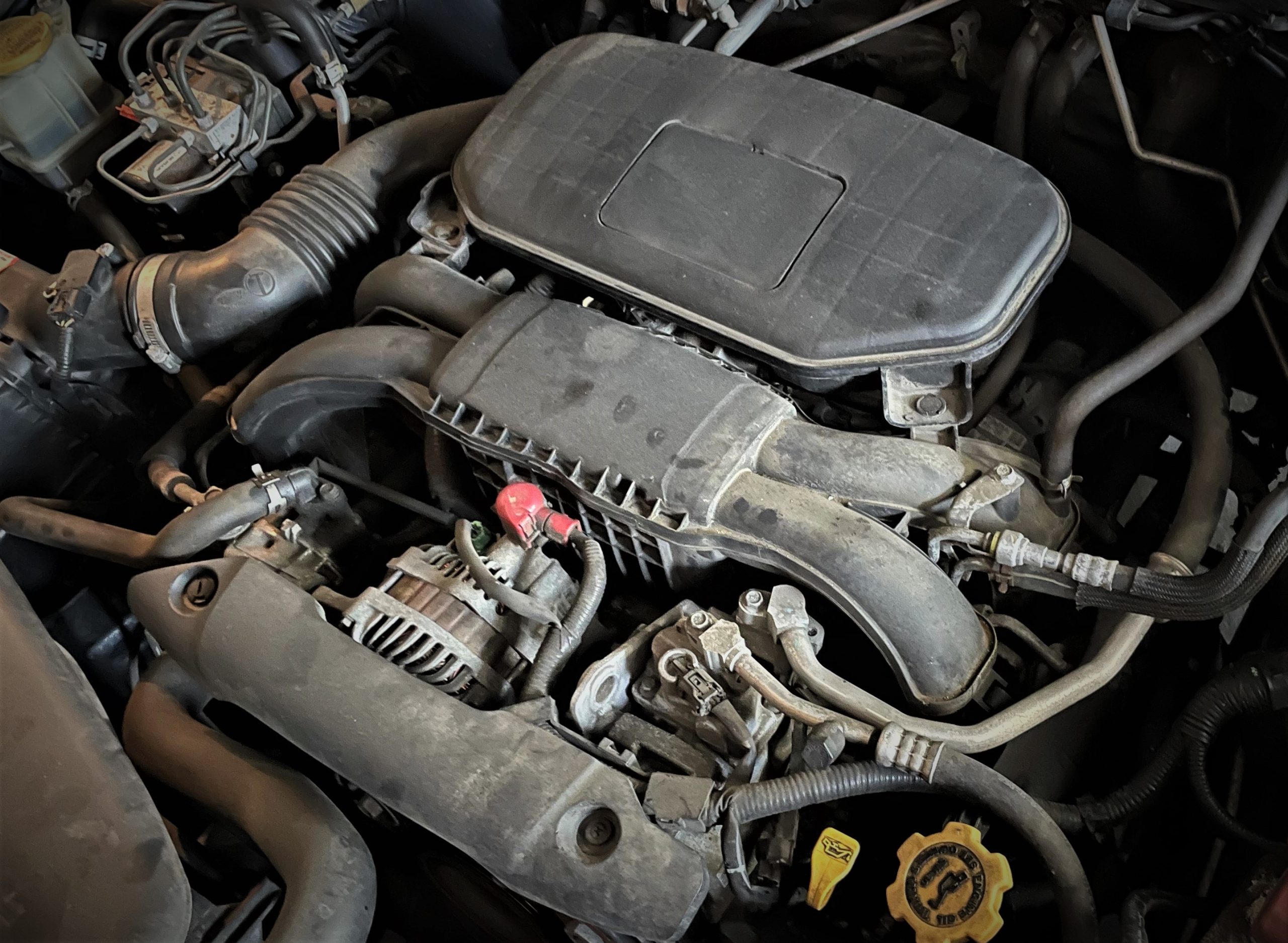 subaru 2.5 liter boxer engine in a 2012 outback